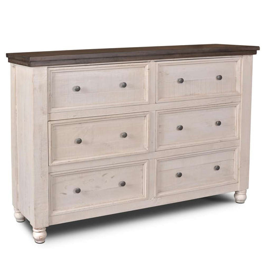 Sunset Trading -  Rustic French 6 Drawer Double Dresser  - HH-4750-310_CLOSEOUT veiw 1
