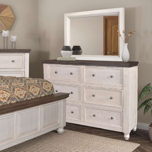 Sunset Trading -  Rustic French 6 Drawer Double Dresser  - HH-4750-310_CLOSEOUT veiw 2