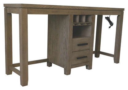 Sunset Trading -  Saunders 3PC Console Bar Table & Stool Set with Charging Station  - ED-D18620TCB-3P veiw 3