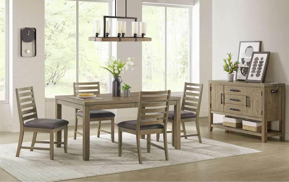 Sunset Trading -  Saunders 6PC Extendable Dining Table Set  - ED-D18620TB-4S-SV6P veiw 4