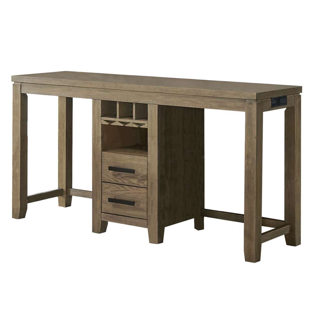 Sunset Trading -  Saunders 71in Narrow Bar Console Sofa Table with Charging Station  - ED-D18620TCB veiw 1