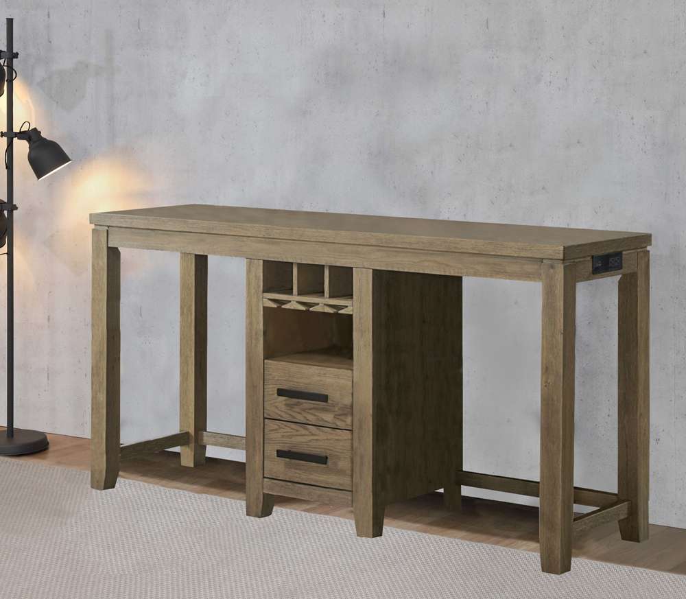 Sunset Trading -  Saunders 71in Narrow Bar Console Sofa Table with Charging Station  - ED-D18620TCB veiw 5