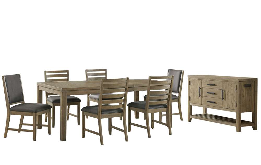Sunset Trading -  Saunders 8PC Extendable Dining Table Set  - ED-D18620TB-2F4S-SV8P veiw 1