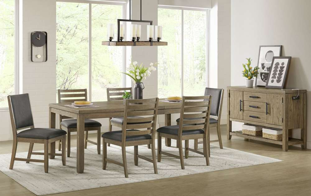 Sunset Trading -  Saunders 8PC Extendable Dining Table Set  - ED-D18620TB-2F4S-SV8P veiw 6