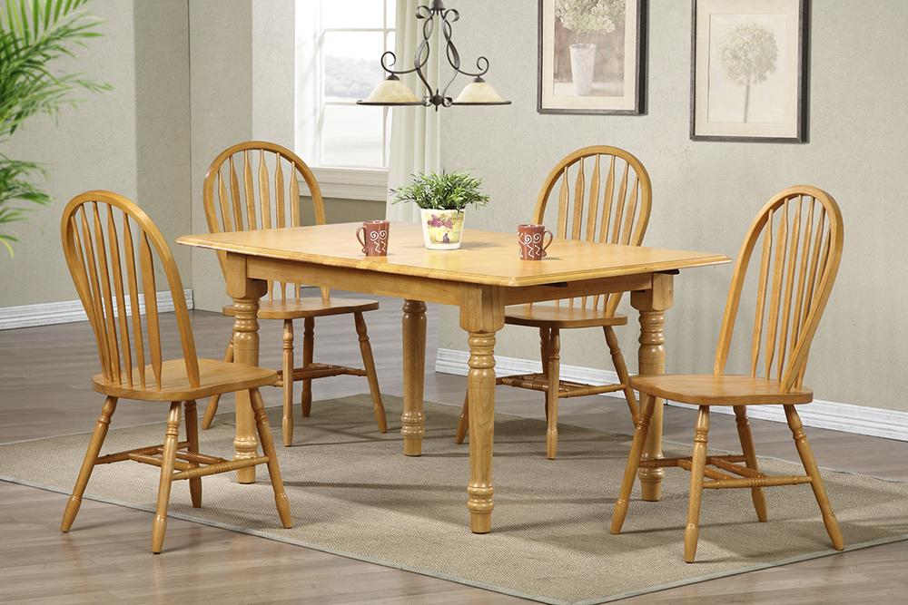 Sunset Trading - Selections 48-60in Rectangular Extendable Butterfly Leaf Dining Table  - Light Oak - PK-TLB3660-LO veiw 7
