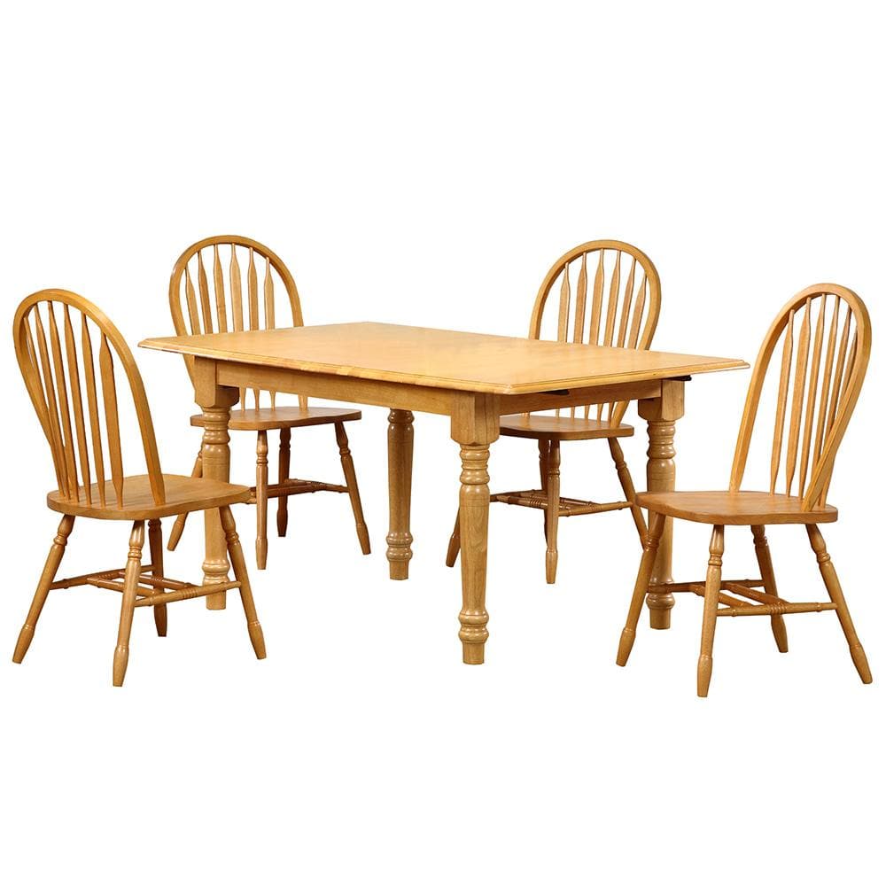 Sunset Trading - Selections 5 PC 48in-60in Rectangular Extendable Dining Set  - Light Oak - PK-TLB3660-820-LO5P veiw 1