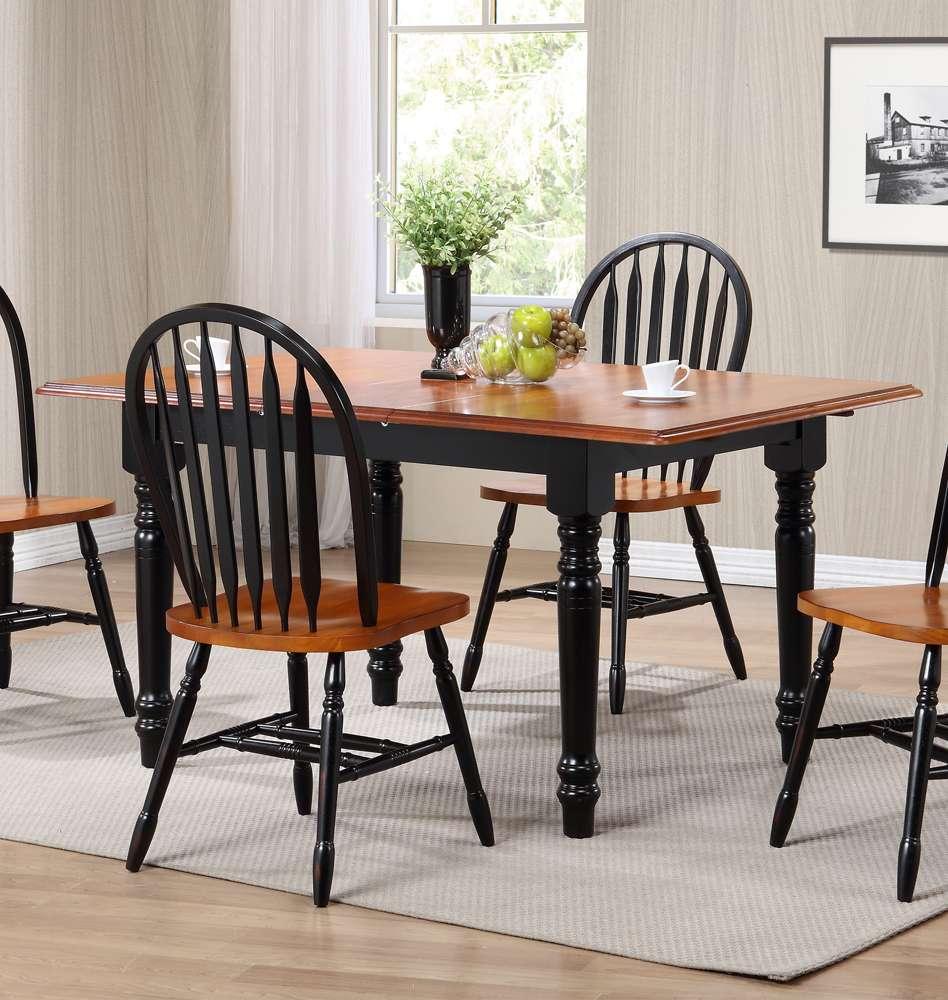 Sunset Trading -  Black Cherry Selections 60in Rectangular Extendable Butterfly Leaf Dining Table  - PK-TLB3660-BCH veiw 4