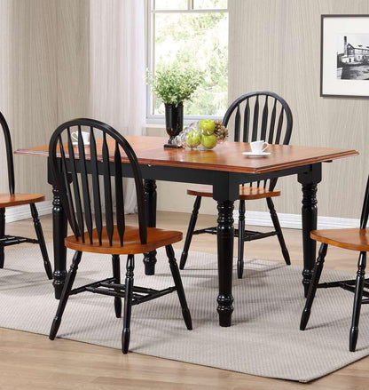 Sunset Trading -  Black Cherry Selections 60in Rectangular Extendable Butterfly Leaf Dining Table  - PK-TLB3660-BCH veiw 4