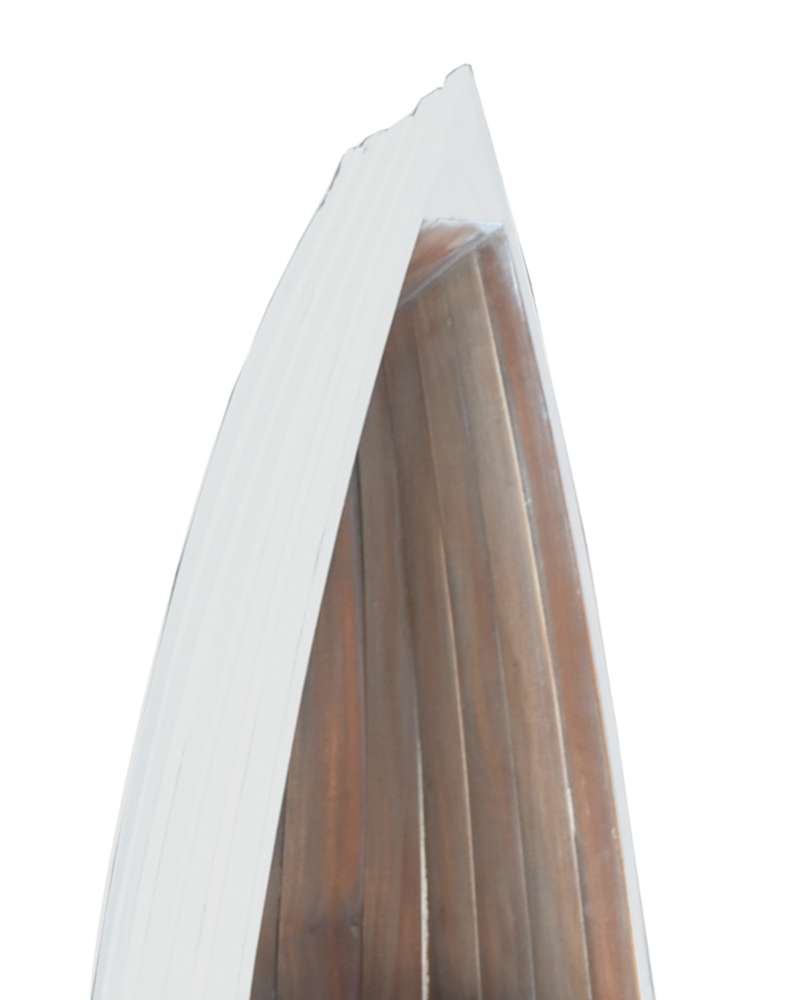 Sunset Trading -  Shabby Chic Cottage  3 Piece Boat Shaped Freestanding Shelves White/Driftwood Brown - CC-CAB1920TLD-WWDW veiw 5