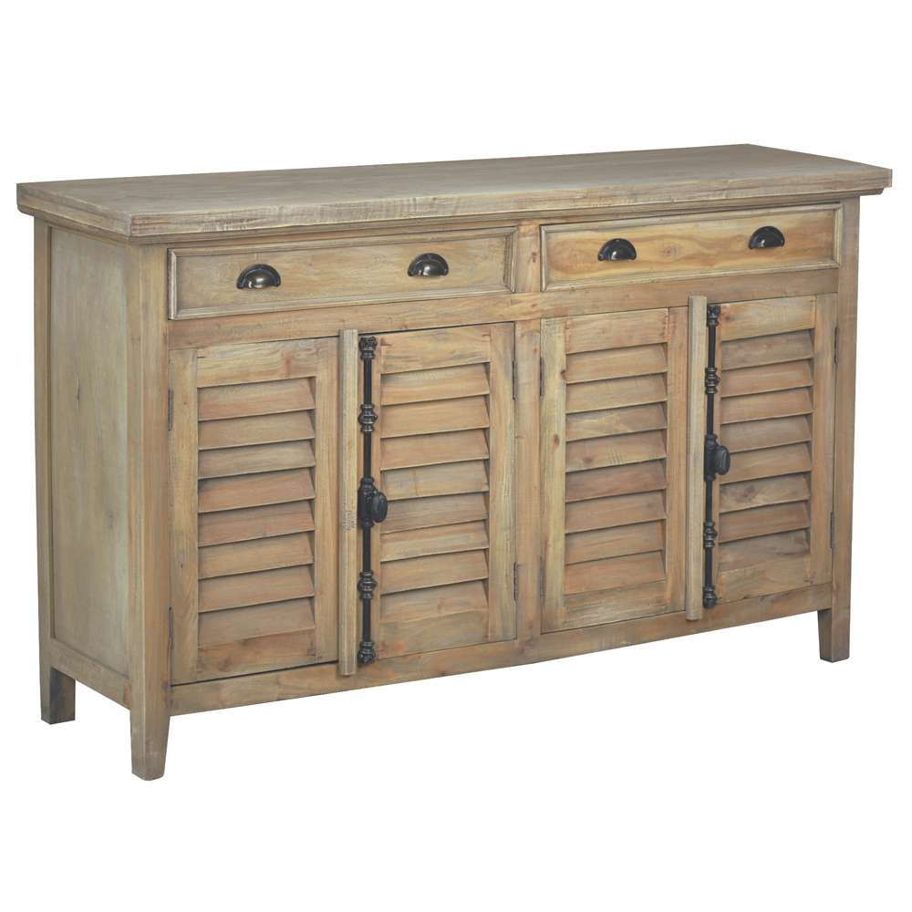 Sunset Trading -  Shabby Chic Cottage  58in Shutter Door Credenza  - CC-CAB163S-DW veiw 1