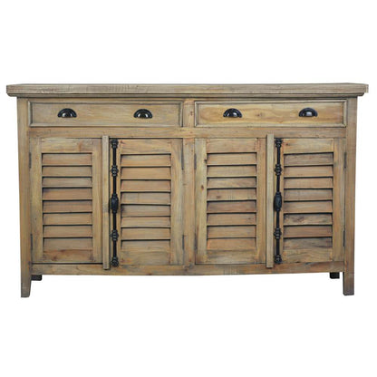 Sunset Trading -  Shabby Chic Cottage  58in Shutter Door Credenza  - CC-CAB163S-DW veiw 2