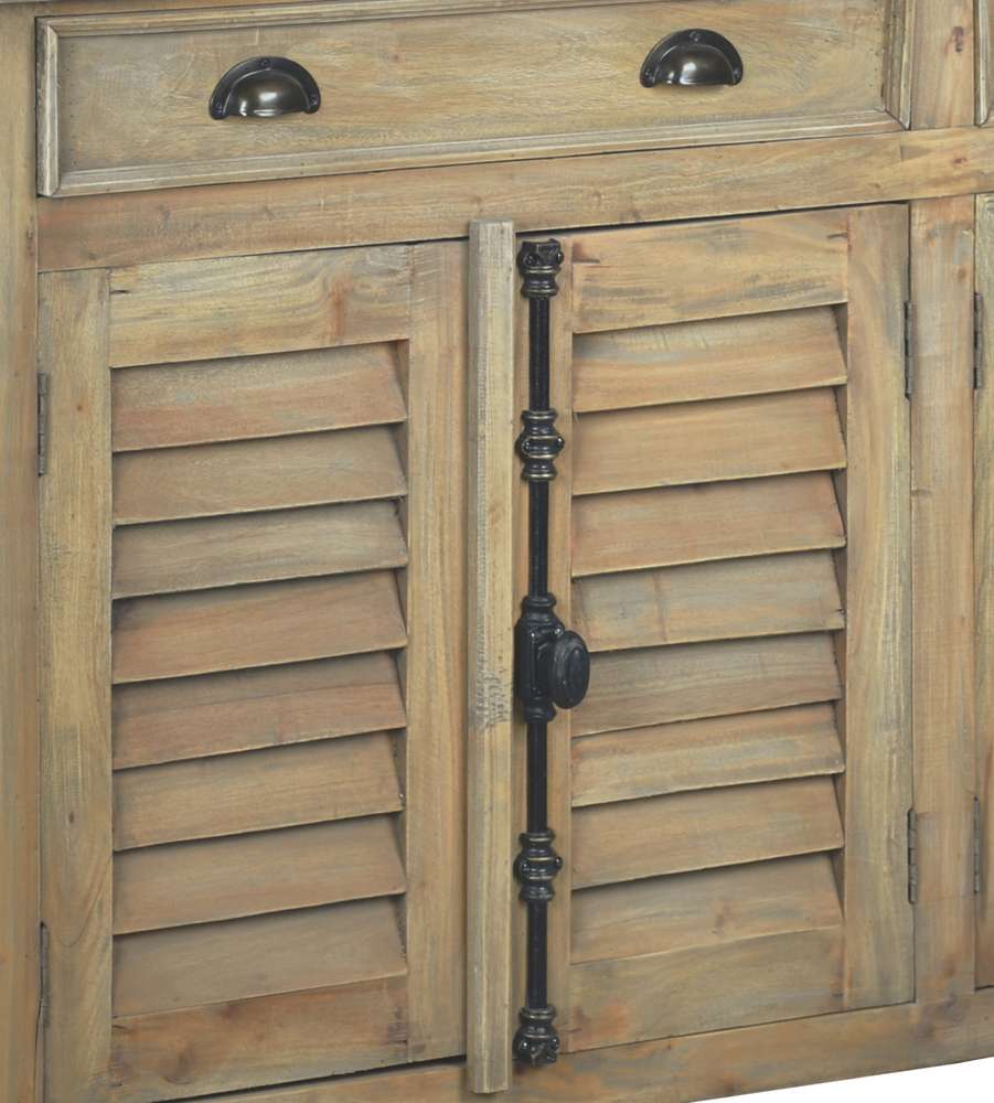 Sunset Trading -  Shabby Chic Cottage  58in Shutter Door Credenza  - CC-CAB163S-DW veiw 7