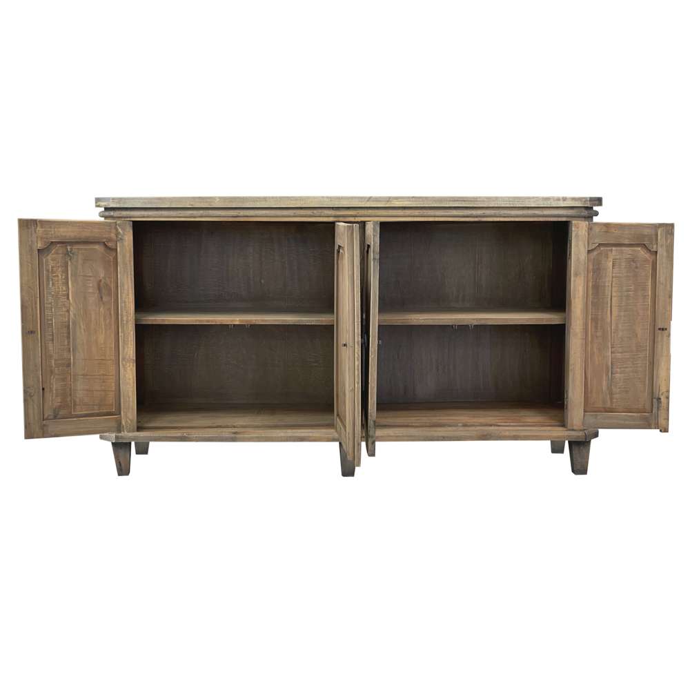 Sunset Trading -  Shabby Chic Cottage  71in Panel Door Credenza  - CC-CAB291S-DW veiw 4