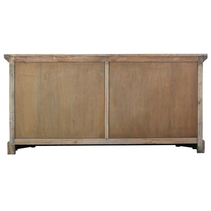 Sunset Trading -  Shabby Chic Cottage  77in Window Pane Glass Door Display Credenza  - CC-CAB924S-DW veiw 4