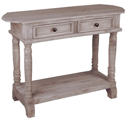 Sunset Trading - Shabby Chic Cottage Console Table Natural Limewash - CC-TAB2287S-LW veiw 1