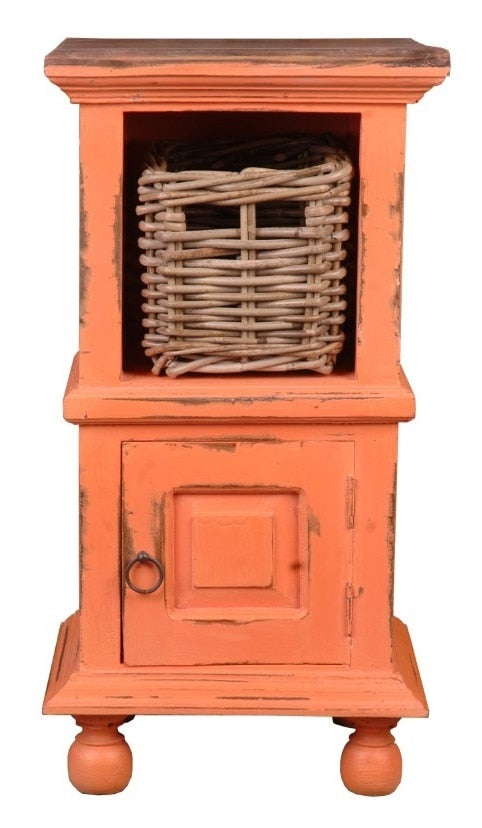 Sunset Trading - Shabby Chic Cottage End Table With Basket - CC-TAB016TLD-CRRW-B veiw 1