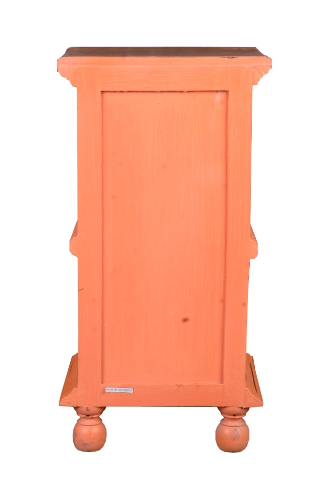 Sunset Trading - Shabby Chic Cottage End Table With Basket - CC-TAB016TLD-CRRW-B veiw 3