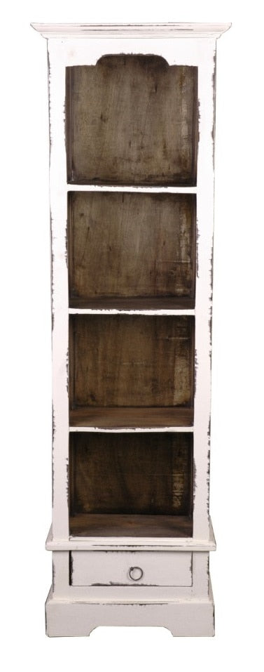 Sunset Trading - Shabby Chic Cottage Narrow Bookcase - CC-CAB1917TLD-WWRW veiw 1