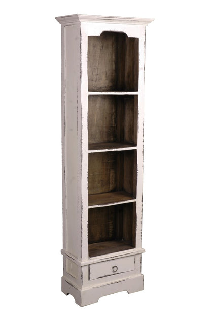 Sunset Trading - Shabby Chic Cottage Narrow Bookcase - CC-CAB1917TLD-WWRW veiw 2