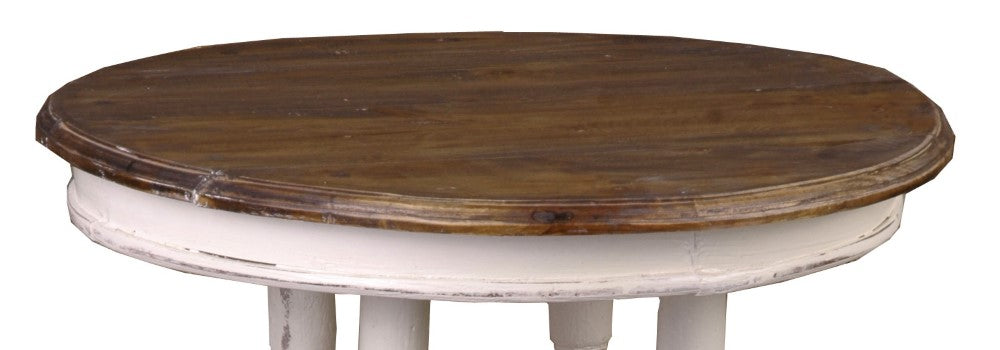 Sunset Trading - Shabby Chic Cottage Round End Table - CC-TAB131TLD-AWRW veiw 3