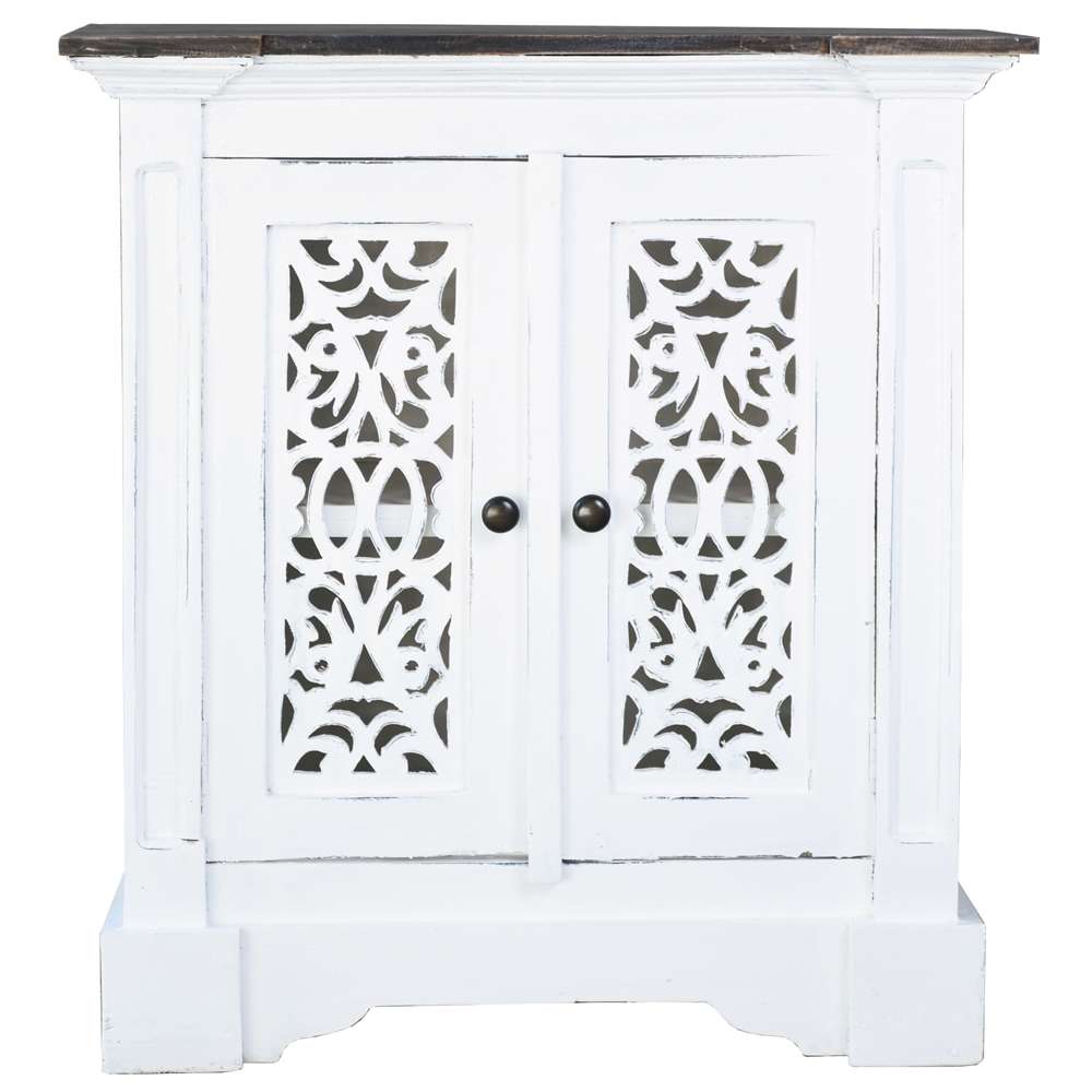 Sunset Trading -  Shabby Chic Cottage  Solid Wood Accent Cabinet  - CC-CAB2272TLD-WWRW veiw 1