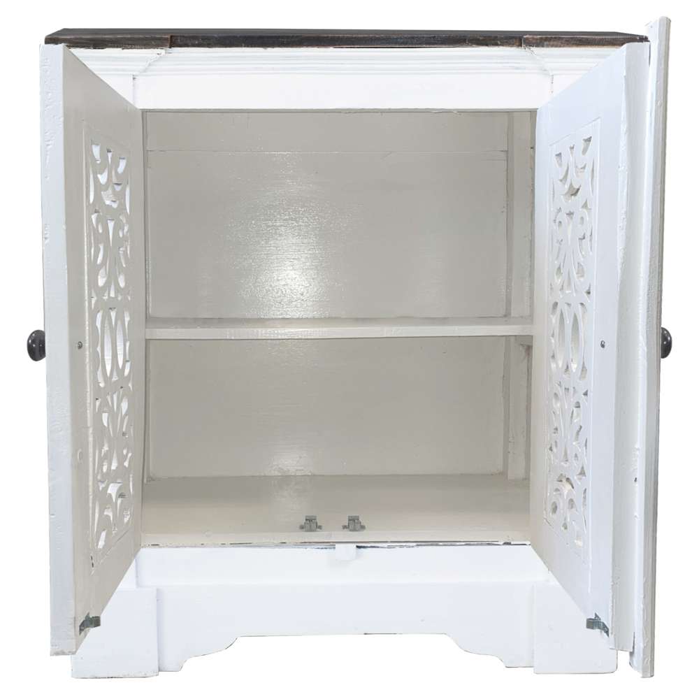 Sunset Trading -  Shabby Chic Cottage  Solid Wood Accent Cabinet  - CC-CAB2272TLD-WWRW veiw 2