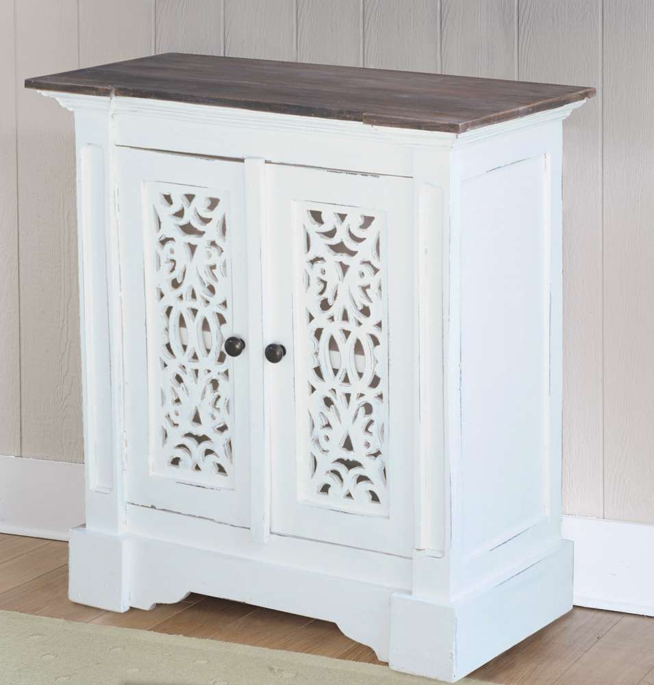 Sunset Trading -  Shabby Chic Cottage  Solid Wood Accent Cabinet  - CC-CAB2272TLD-WWRW veiw 4