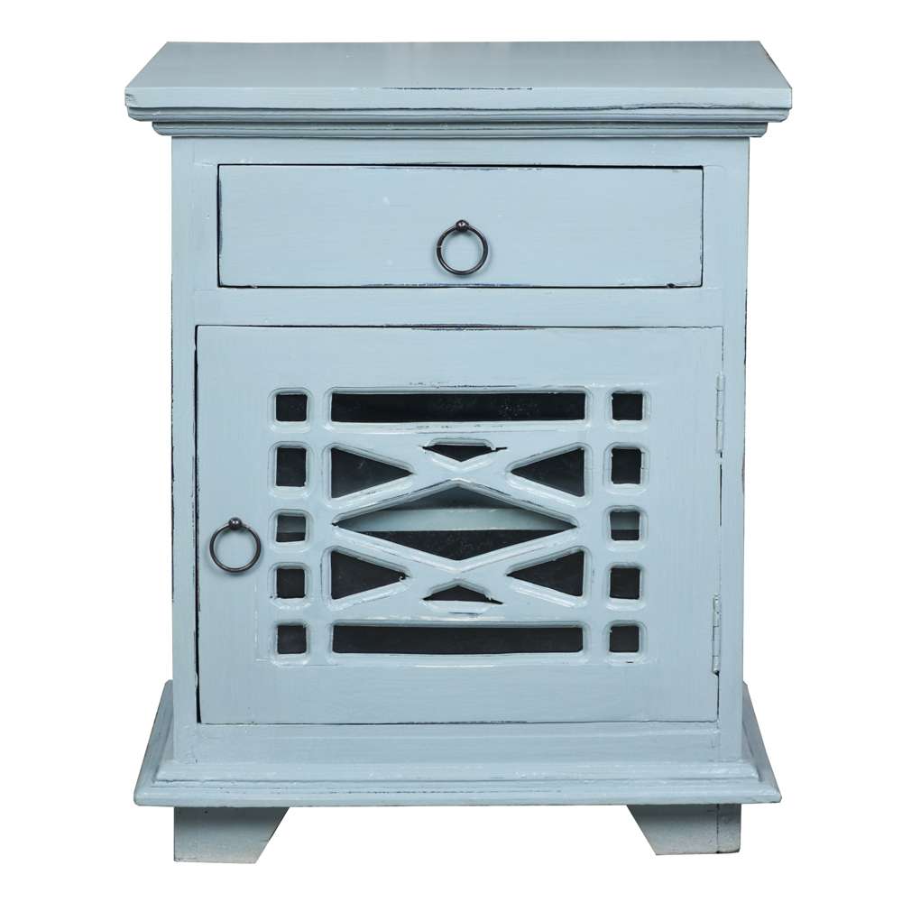 Sunset Trading -  Shabby Chic Cottage  Solid Wood Side or Night Table  - CC-TAB808TLD-BB veiw 1