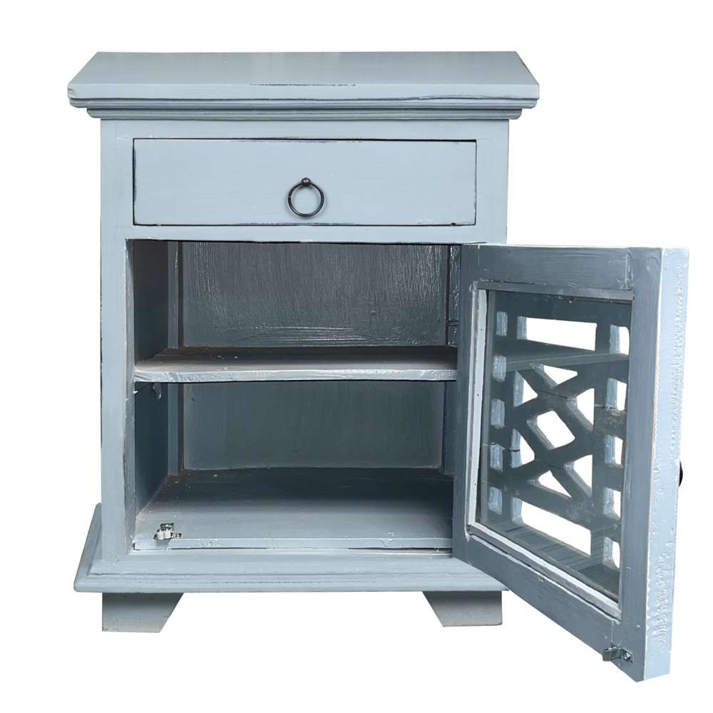 Sunset Trading -  Shabby Chic Cottage  Solid Wood Side or Night Table  - CC-TAB808TLD-BB veiw 2