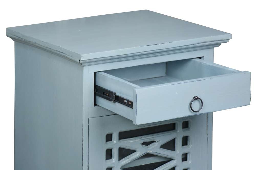 Sunset Trading -  Shabby Chic Cottage  Solid Wood Side or Night Table  - CC-TAB808TLD-BB veiw 3