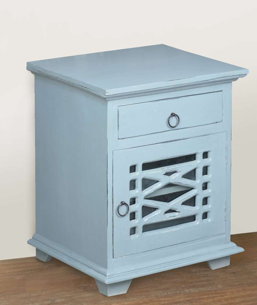 Sunset Trading -  Shabby Chic Cottage  Solid Wood Side or Night Table  - CC-TAB808TLD-BB veiw 5