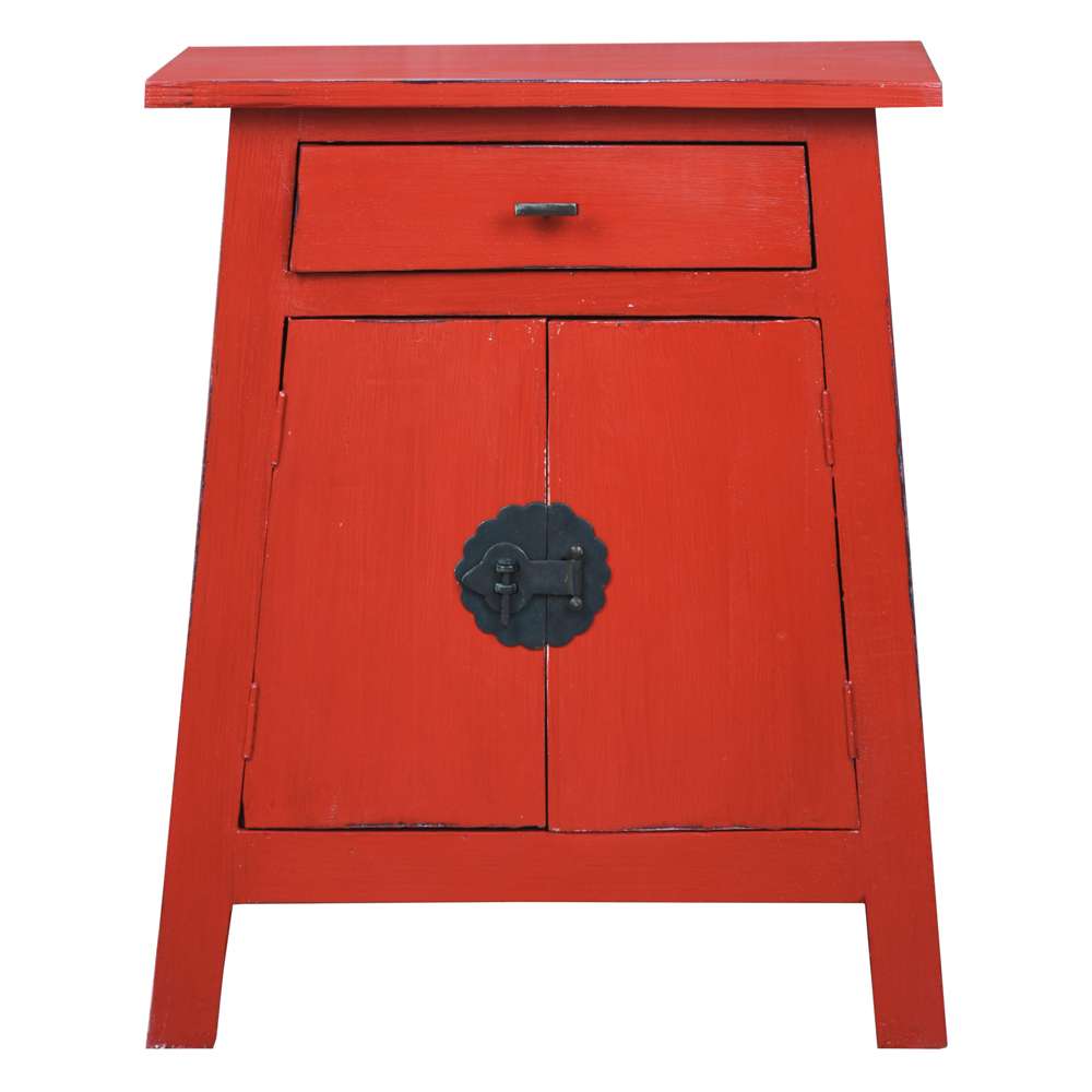 Sunset Trading -  Shabby Chic Cottage  Solid Wood Zen End Table  - CC-CHE206LD-RD veiw 1
