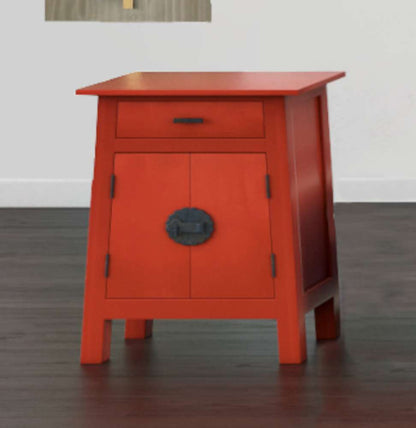 Sunset Trading -  Shabby Chic Cottage  Solid Wood Zen End Table  - CC-CHE206LD-RD veiw 4
