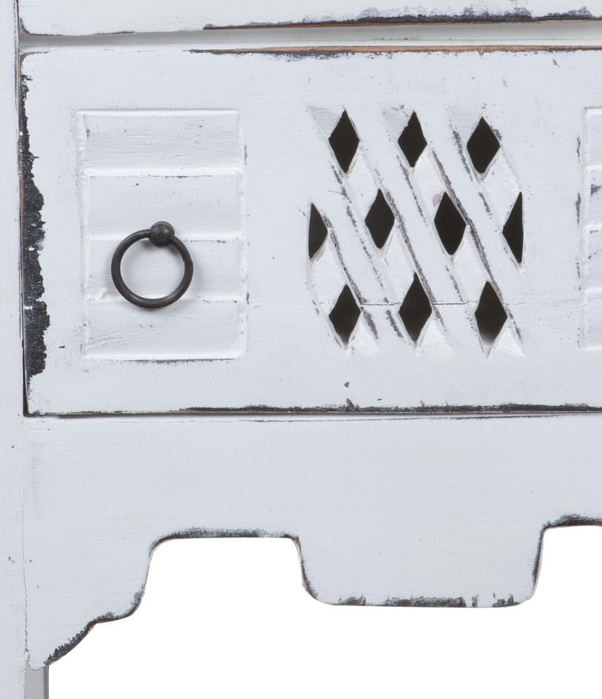 Sunset Trading - Shabby Chic Cottage Whitewashed End Table - CC-TAB098LD-WW veiw 4