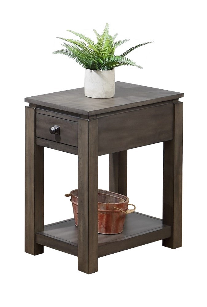 Sunset Tradingshades Of Gray 3 Piece Living Room Table Set With Drawers And Shelves - DLU-EL1603-04-08 veiw 3
