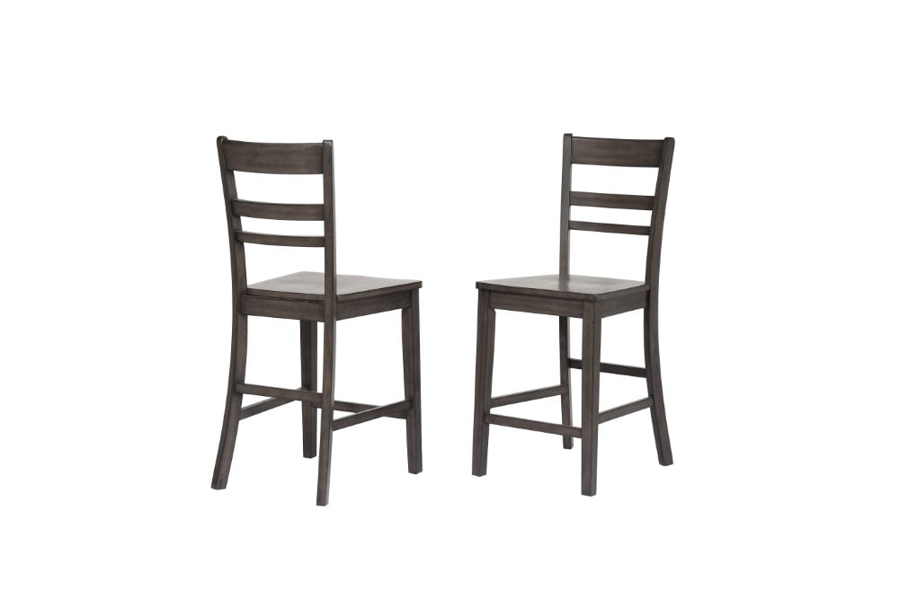 Sunset Trading - Shades Of Gray 5 Piece Square Pub Table Set With Storage Shelf - DLU-EL4545C-B200-5PC veiw 4