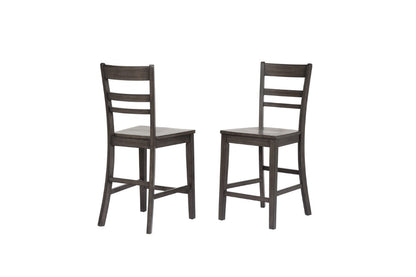 Sunset Trading - Shades Of Gray 5 Piece Square Pub Table Set With Storage Shelf - DLU-EL4545C-B200-5PC veiw 4