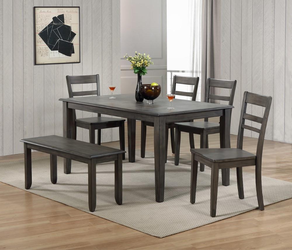 Sunset Trading - Shades Of Gray 6 Piece Dining Set - DLU-EL3660-C200-BN6PC veiw 6