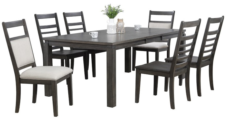 Sunset Trading - Shades Of Gray 7 Piece Dining Set With Upholstered End Chairs - DLU-EL9282-4C100-2C90-7PC veiw 1