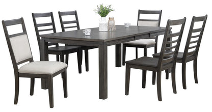 Sunset Trading - Shades Of Gray 7 Piece Dining Set With Upholstered End Chairs - DLU-EL9282-4C100-2C90-7PC veiw 1