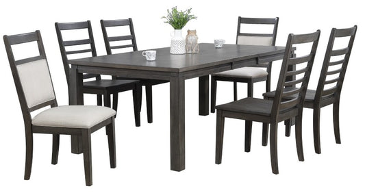 Sunset Trading - Shades Of Gray 7 Piece Dining Set With Upholstered End Chairs - DLU-EL9282-4C100-2C90-7PC veiw 1