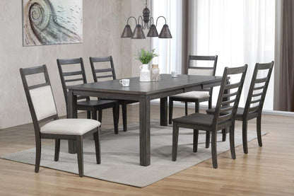 Sunset Trading - Shades Of Gray 7 Piece Dining Set With Upholstered End Chairs - DLU-EL9282-4C100-2C90-7PC veiw 2