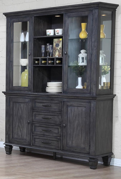 Sunset Trading - Shades of Gray China Cabinet - DLU-EL-BH