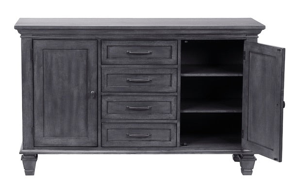 Sunset Trading - Shades of Gray China Cabinet - DLU-EL-BH veiw 2