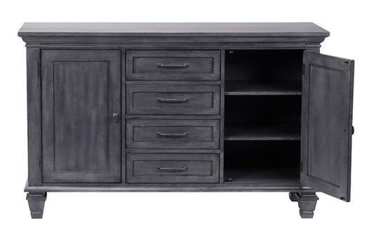 Sunset Trading - Shades of Gray China Cabinet - DLU-EL-BH veiw 2