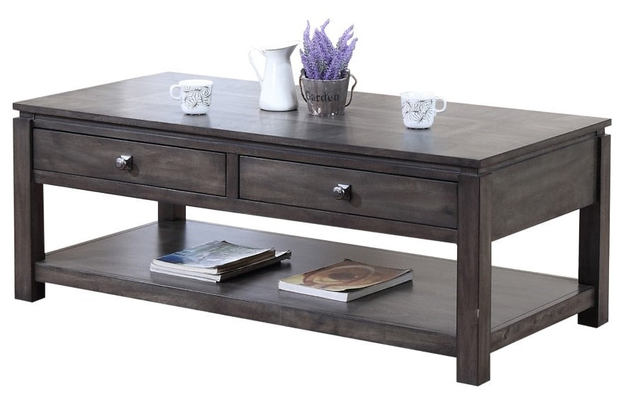Sunset Trading - Shades Of Gray Coffee Table With Drawers And Shelf - DLU-EL1608 veiw 1