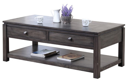 Sunset Trading - Shades Of Gray Coffee Table With Drawers And Shelf - DLU-EL1608 veiw 1