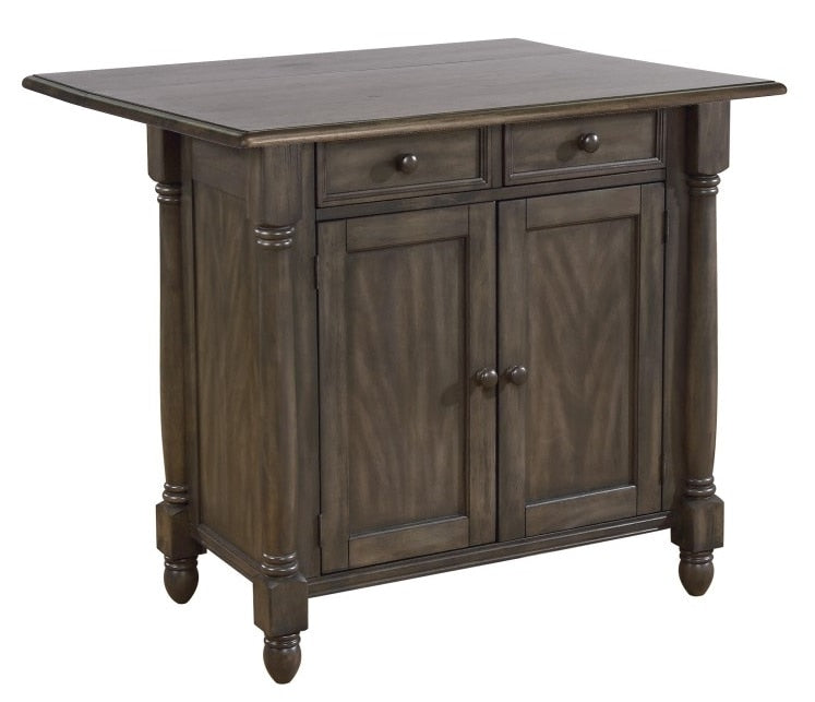 Sunset Trading - Shades Of Gray Drop Leaf Kitchen Island - DLU-KI-4222-AG veiw 1