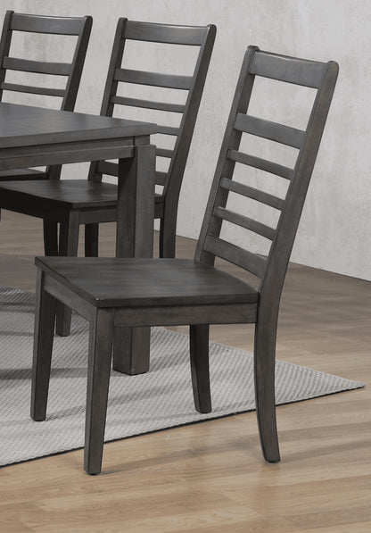 Sunset Trading - Shades Of Gray Large Wood Dining Chair - DLU-EL-C100-2 veiw 2