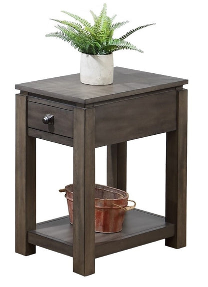 Sunset Trading - Shades Of Gray Narrow End Table With Drawer And Shelf - DLU-EL1603 veiw 1